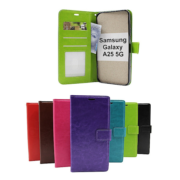 Crazy Horse Wallet Samsung Galaxy A25 5G (SM-A256B/DS) Brun