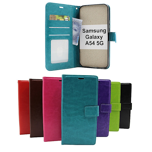 Crazy Horse Wallet Samsung Galaxy A54 5G Svart