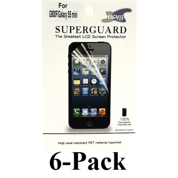 6-pack Skärmskydd Samsung Galaxy S5 Mini (G800)