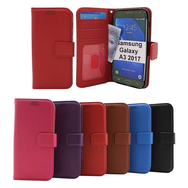 New Standcase Wallet Samsung Galaxy A3 2017 (A320F) Svart