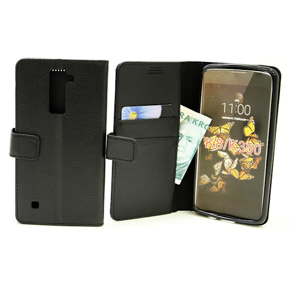 Standcase Wallet LG K8 (K350N) Svart