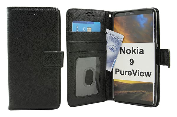 Standcase Wallet Nokia 9 PureView Svart