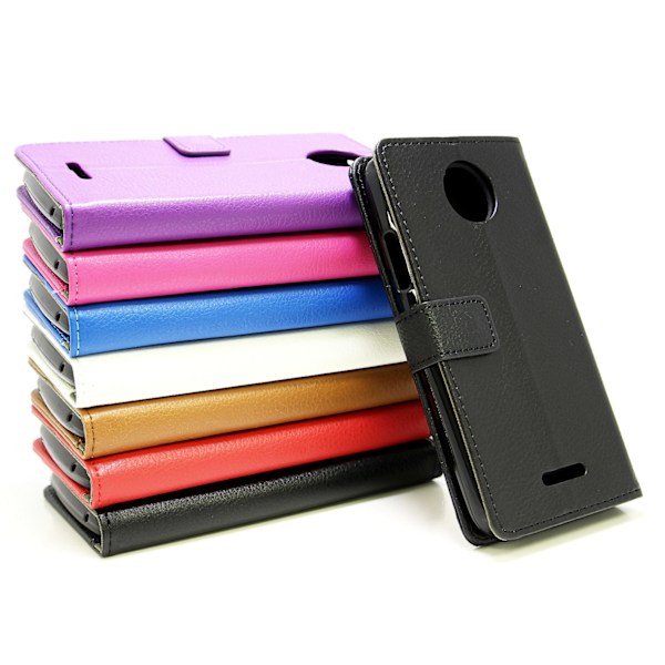 Standcase Wallet Moto C Plus Svart