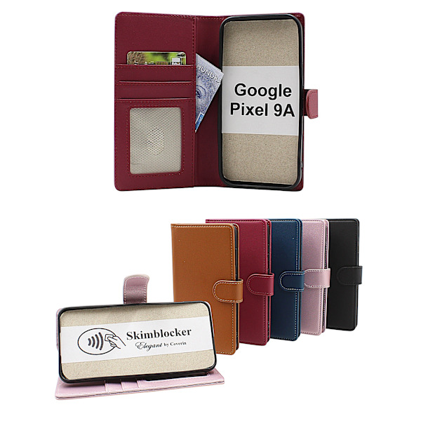 Skimblocker Google Pixel 9a Plånboksfodral Brandy