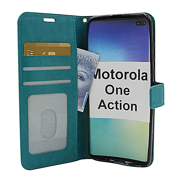 Crazy Horse Wallet Motorola One Action Turkos