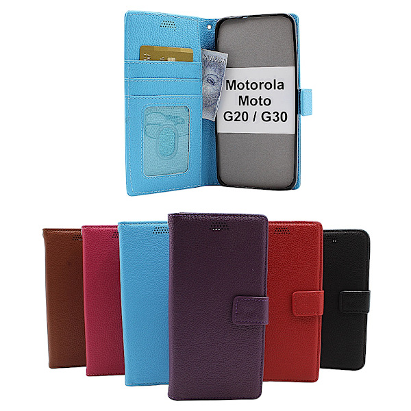 New Standcase Wallet Motorola Moto G20 / Motorola Moto G30 Svart
