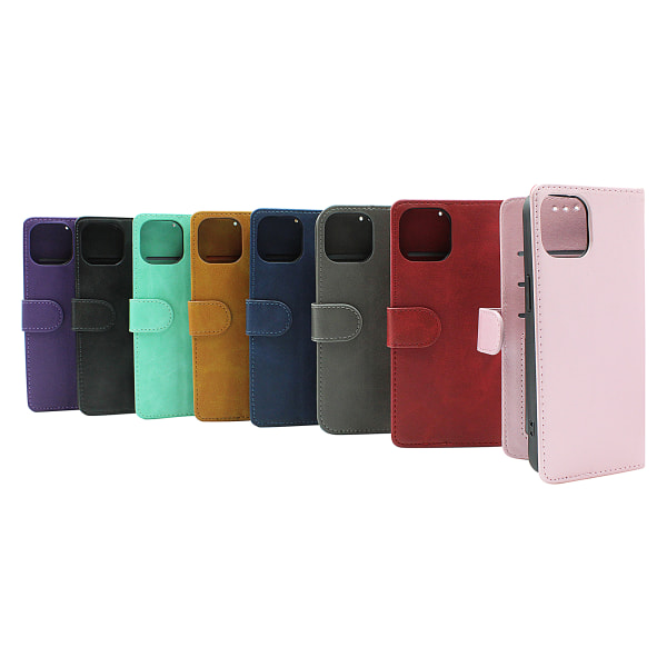Zipper Standcase Wallet iPhone 13 (6.1) Grå