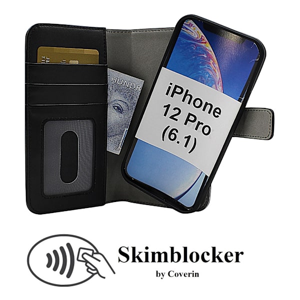 Skimblocker Magnet Fodral iPhone 12 Pro (6.1) Lila
