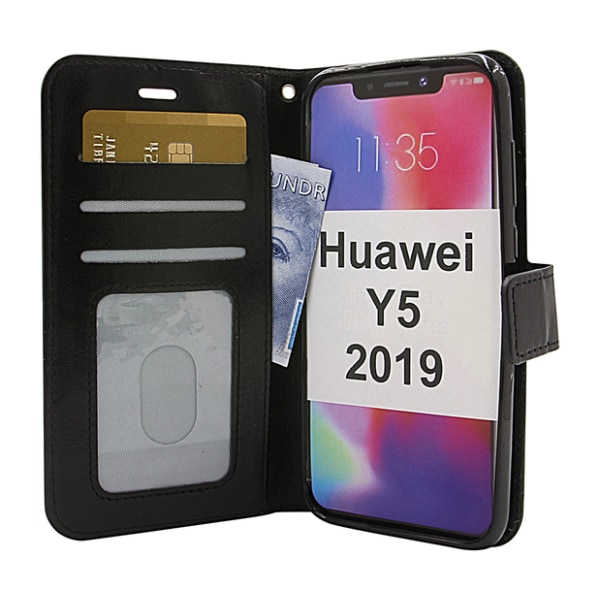 Crazy Horse Wallet Huawei Y5 2019 Hotpink