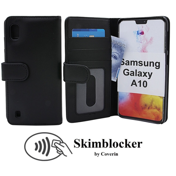 Skimblocker Plånboksfodral Samsung Galaxy A10 (A105F/DS) Röd