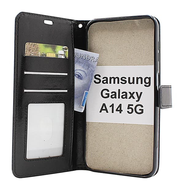 Crazy Horse Wallet Samsung Galaxy A14 5G Grön