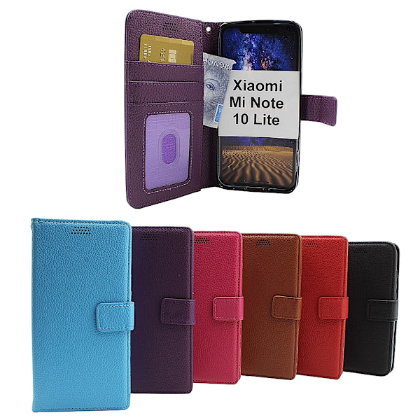 New Standcase Wallet Xiaomi Mi Note 10 Lite Ljusblå