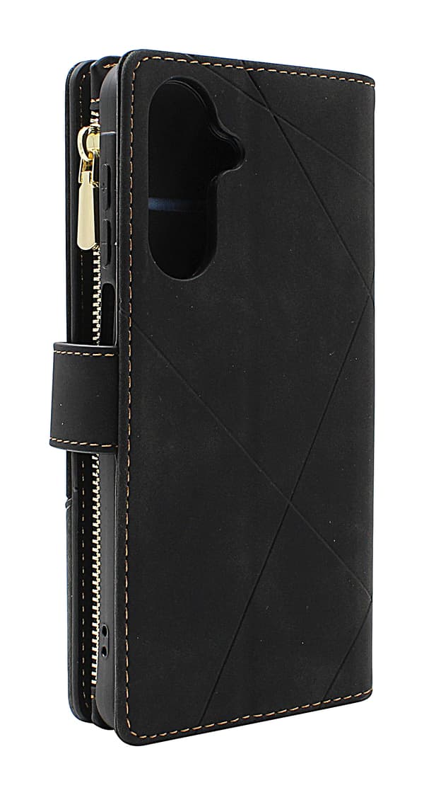 XL Samsung Galaxy A17 Lyx Plånboksfodral Svart