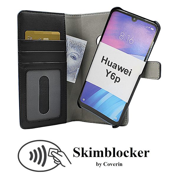 Skimblocker Magnet Fodral Huawei Y6p Svart