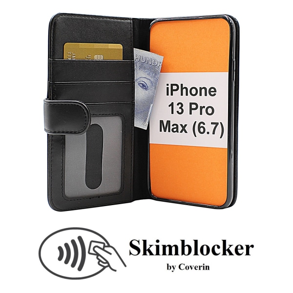 Skimblocker Plånboksfodral iPhone 13 Pro Max (6.7) Lila