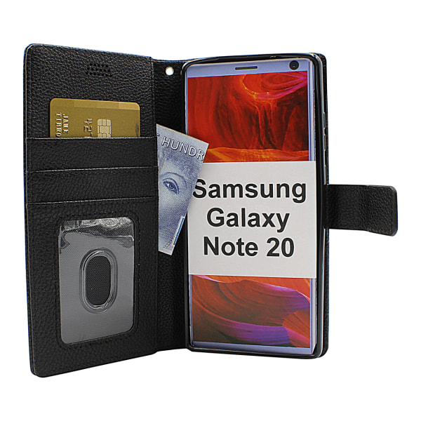New Standcase Wallet Samsung Galaxy Note 20 5G Ljusblå