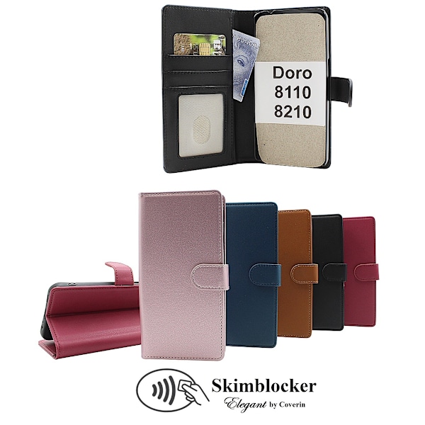 Skimblocker Doro 8110 / 8210 Plånboksfodral Svart