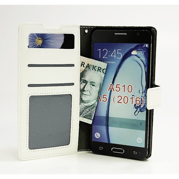 Crazy Horse Wallet Samsung Galaxy A5 2016 (A510F) Vit