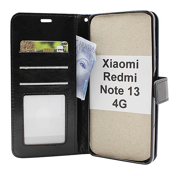 Crazy Horse Wallet Xiaomi Redmi Note 13 4G Grön