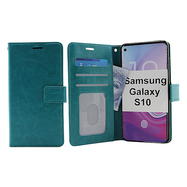 Crazy Horse Wallet Samsung Galaxy S10 (G973F) Turkos