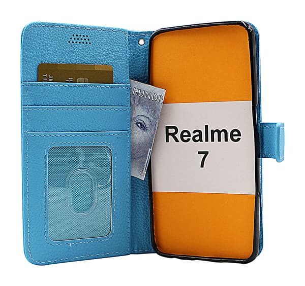 New Standcase Wallet Realme 7 Svart