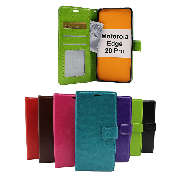 Crazy Horse Wallet Motorola Edge 20 Pro Svart
