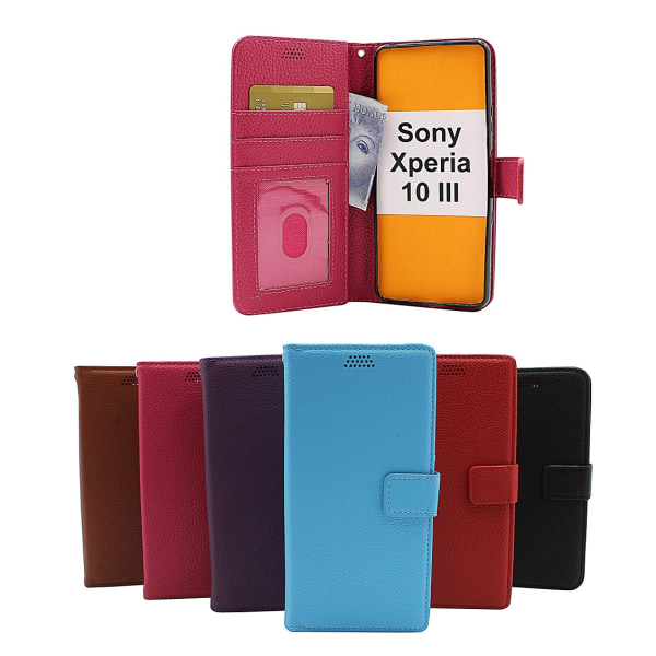 New Standcase Wallet Sony Xperia 10 III (XQ-BT52) Röd