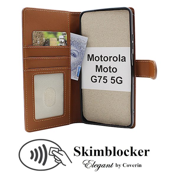 Skimblocker Motorola Moto G75 5G Plånboksfodral Petrol
