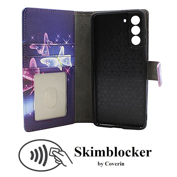 Skimblocker Galaxy S21 5G Magnet Plånboksfodral Design