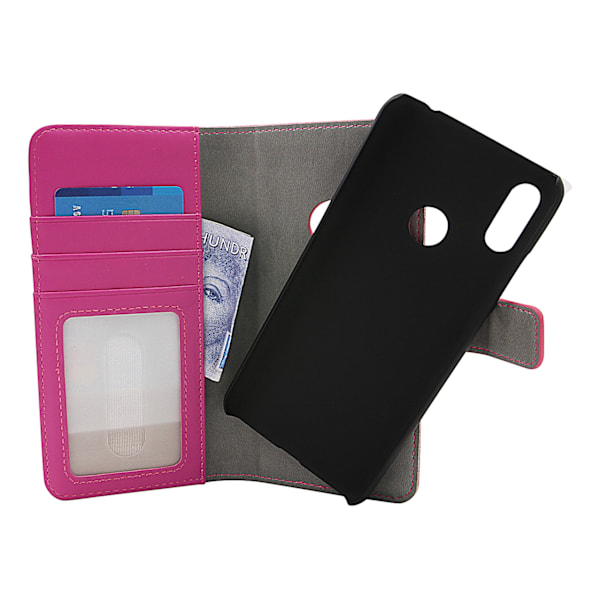 Skimblocker Magnet Wallet Huawei Y6 2019 Hotpink