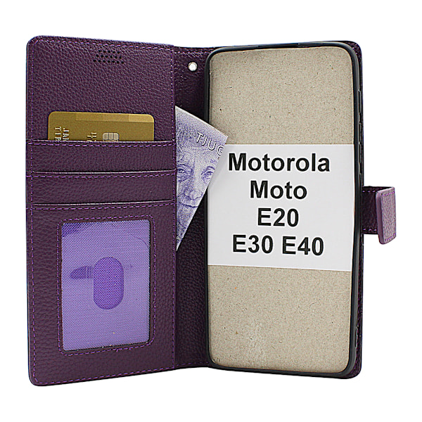 New Standcase Wallet Motorola Moto E20 / E30 / E40 Svart