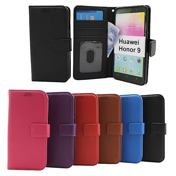 New Standcase Wallet Huawei Honor 9 (STF-L09) Svart