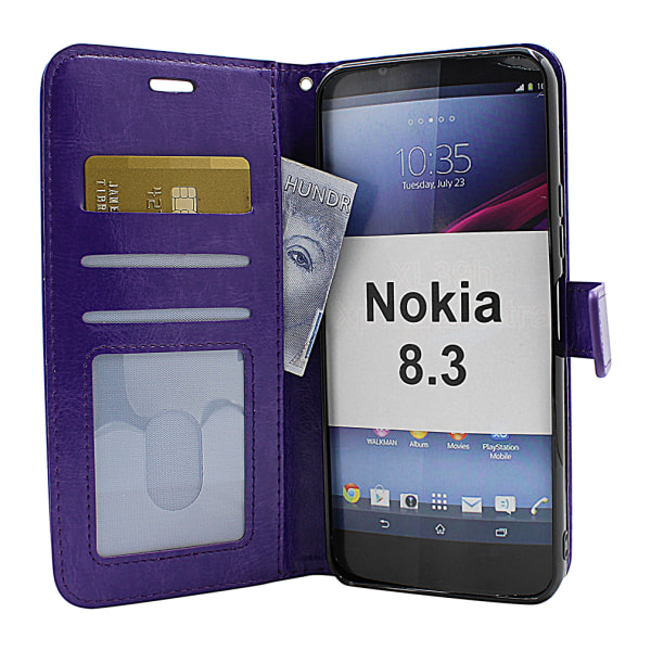 Crazy Horse Wallet Nokia 8.3 Röd
