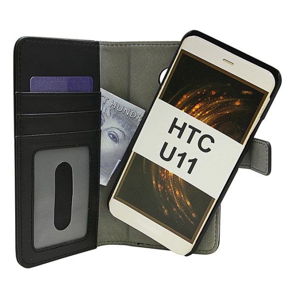 Magnet Wallet HTC U11 Svart