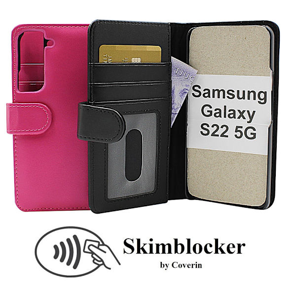 Skimblocker Plånboksfodral Samsung Galaxy S22 5G Svart