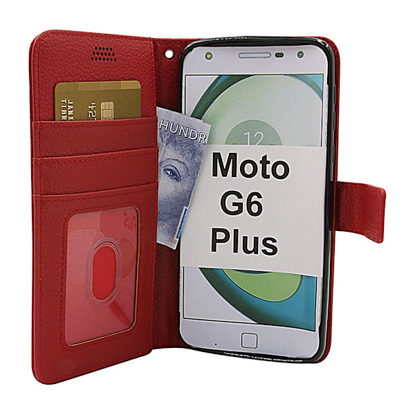 New Standcase Wallet Motorola Moto G6 Plus (Ljusblå) Ljusblå