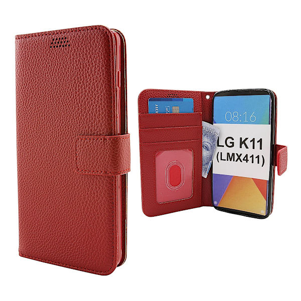 New Standcase Wallet LG K11 (LMX410) Röd