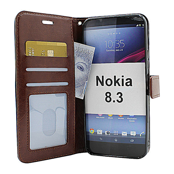 Crazy Horse Wallet Nokia 8.3 Grön