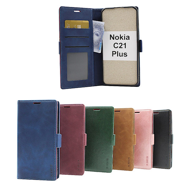 Lyx Standcase Wallet Nokia C21 Plus Brun