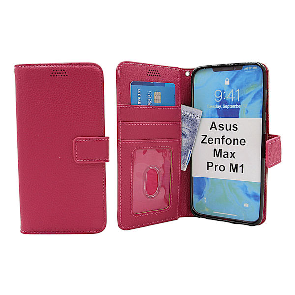 New Standcase Wallet Asus Zenfone Max Pro M1 (ZB602KL) Hotpink