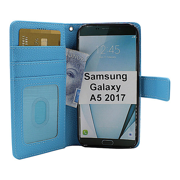 New Standcase Wallet Samsung Galaxy A5 2017 (A520F) Ljusblå