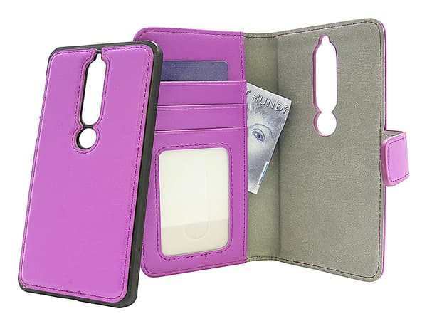 Skimblocker Magnet Wallet Nokia 6 (2018) Lila
