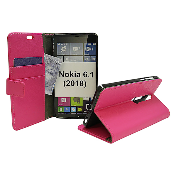 Standcase Wallet Nokia 6 (2018) Hotpink