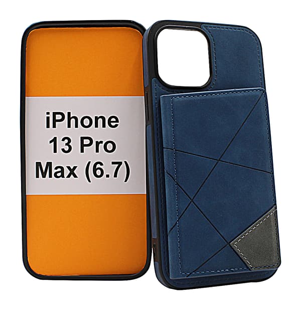 Lyx CardCase iPhone 13 Pro Max (6.7) Marinblå