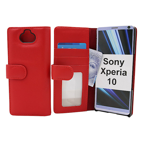 Skimblocker Plånboksfodral Sony Xperia 10 Röd