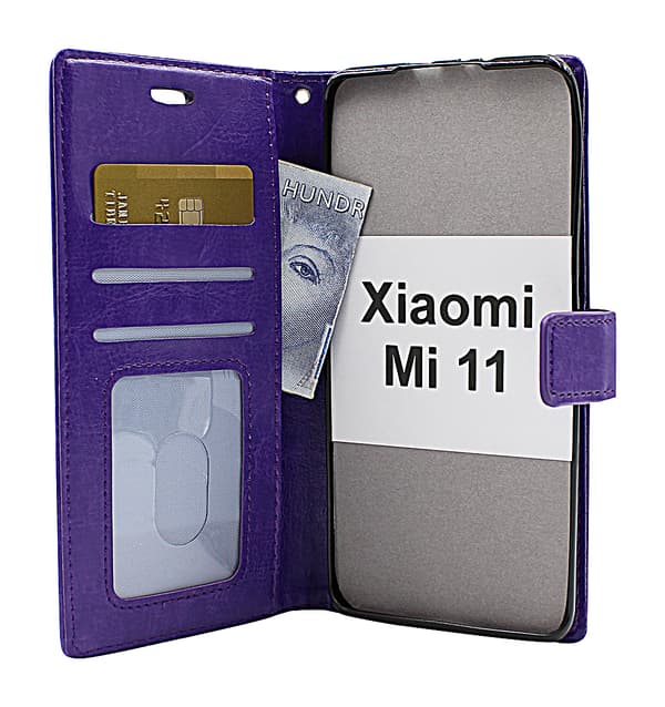 Crazy Horse Wallet Xiaomi Mi 11 Röd