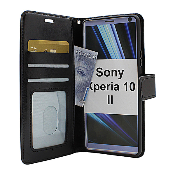 Crazy Horse Wallet Sony Xperia 10 II (XQ-AU51 / XQ-AU52) Svart