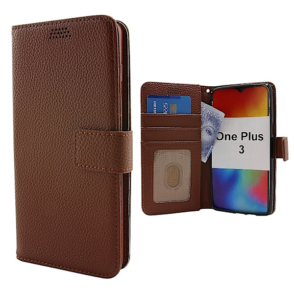 New Standcase Wallet OnePlus 3 Brun