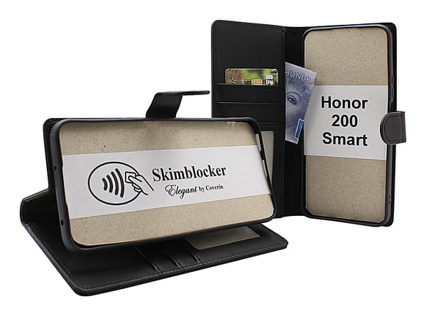 Skimblocker Honor 200 Smart 5G Plånboksfodral Brandy