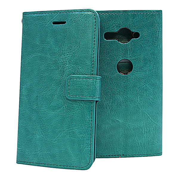 Crazy Horse Wallet Sony Xperia XZ2 Compact (H8324) Turkos